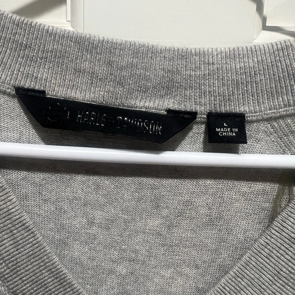 HARLEY-DAVIDSON Women's Wool Blend Sweater In Heather Grey Large - Picture 4 of 7